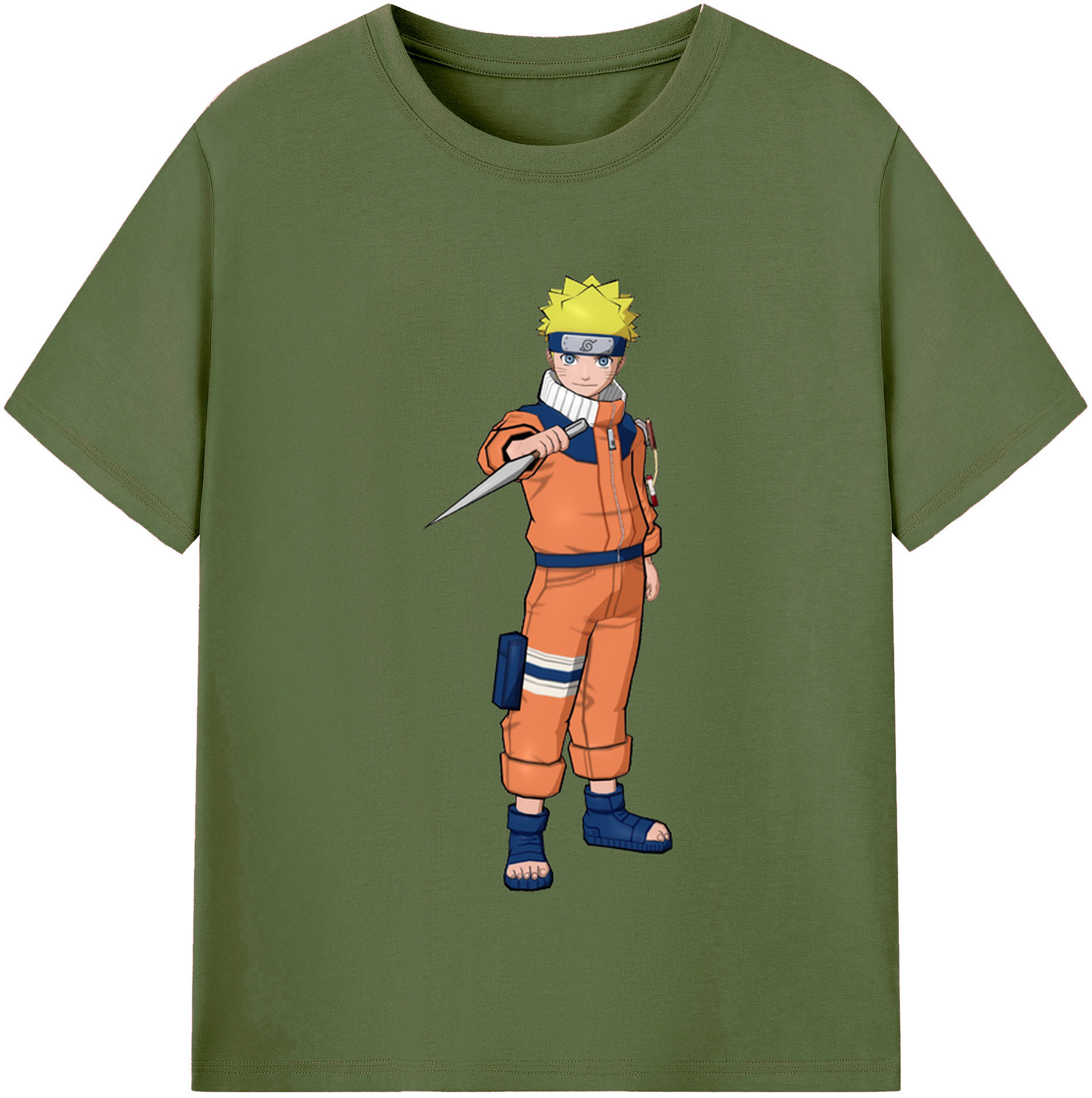 （画像用） NARUTO -ナルト- うずまき ナルト Uzumaki Naruto 綿100％半袖Tシャツ（フロントプリント）